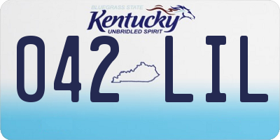 KY license plate 042LIL