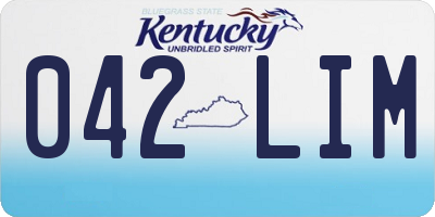 KY license plate 042LIM