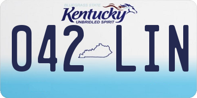 KY license plate 042LIN