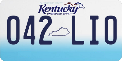 KY license plate 042LIO