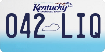 KY license plate 042LIQ