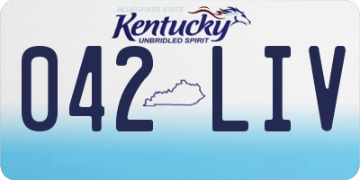 KY license plate 042LIV