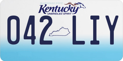 KY license plate 042LIY