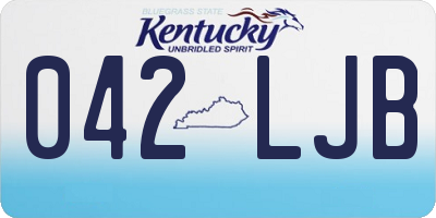 KY license plate 042LJB