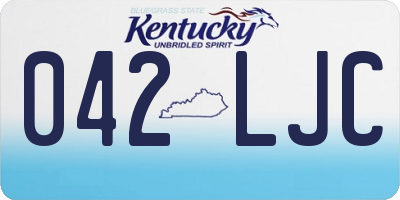 KY license plate 042LJC