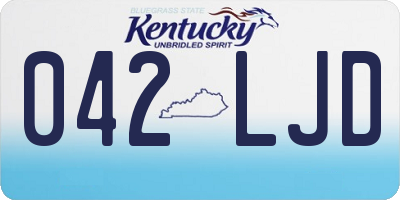 KY license plate 042LJD