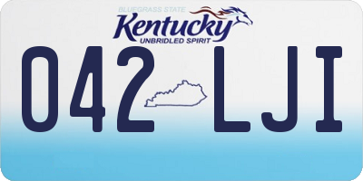 KY license plate 042LJI
