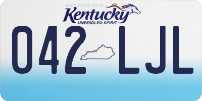 KY license plate 042LJL