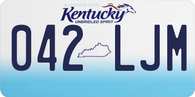 KY license plate 042LJM