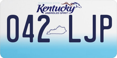 KY license plate 042LJP