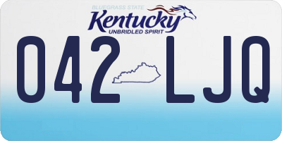 KY license plate 042LJQ
