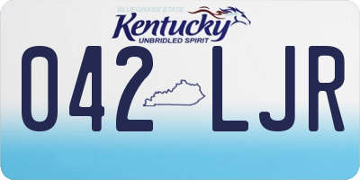 KY license plate 042LJR