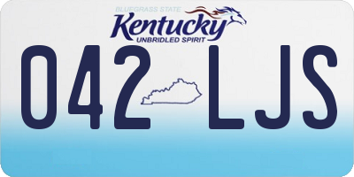 KY license plate 042LJS
