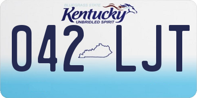 KY license plate 042LJT