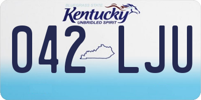 KY license plate 042LJU