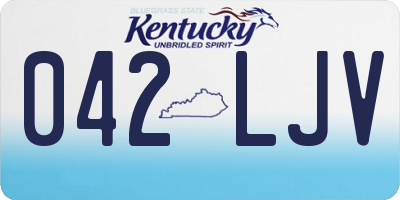 KY license plate 042LJV