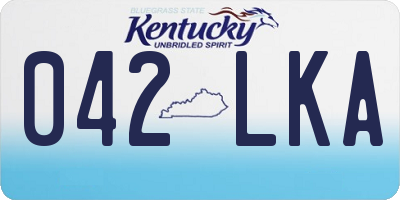 KY license plate 042LKA