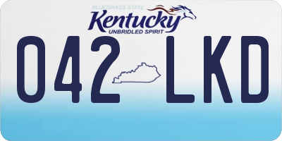 KY license plate 042LKD