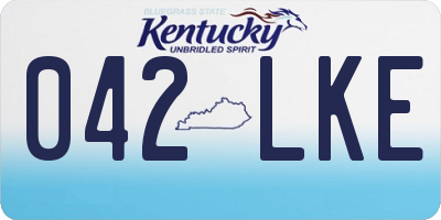KY license plate 042LKE