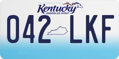 KY license plate 042LKF