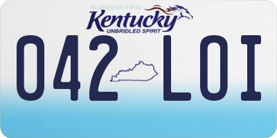 KY license plate 042LOI