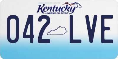 KY license plate 042LVE