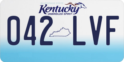 KY license plate 042LVF