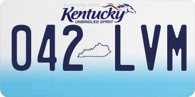KY license plate 042LVM