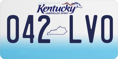 KY license plate 042LVO