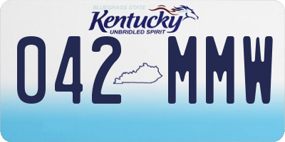KY license plate 042MMW