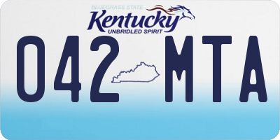 KY license plate 042MTA