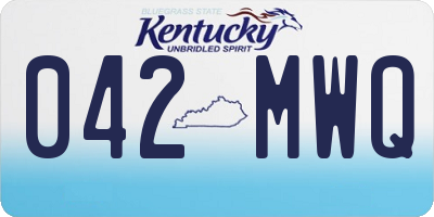 KY license plate 042MWQ