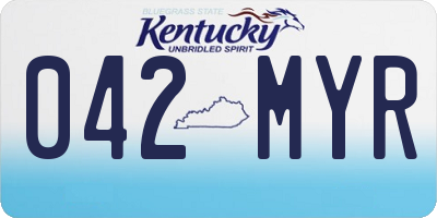 KY license plate 042MYR