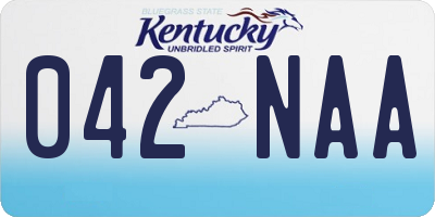 KY license plate 042NAA