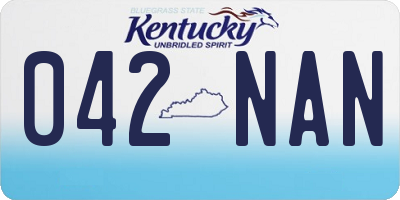 KY license plate 042NAN