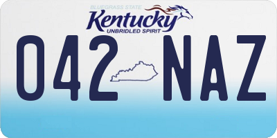 KY license plate 042NAZ