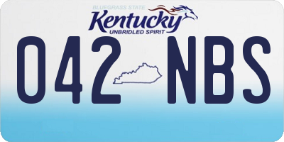 KY license plate 042NBS