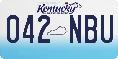 KY license plate 042NBU