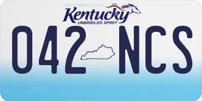 KY license plate 042NCS