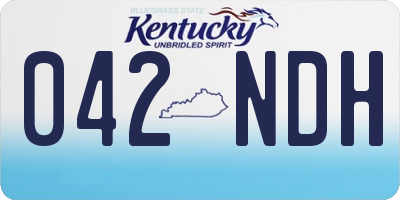 KY license plate 042NDH