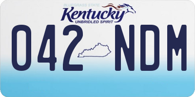 KY license plate 042NDM