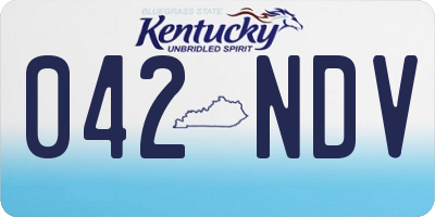 KY license plate 042NDV
