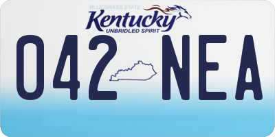 KY license plate 042NEA