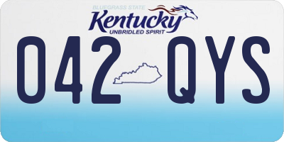 KY license plate 042QYS