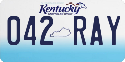 KY license plate 042RAY