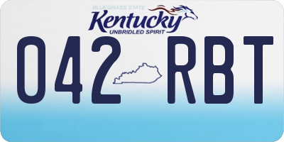 KY license plate 042RBT