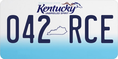KY license plate 042RCE