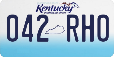 KY license plate 042RHO