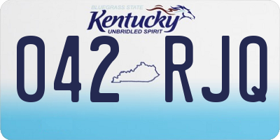 KY license plate 042RJQ