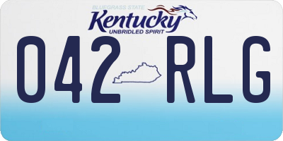 KY license plate 042RLG